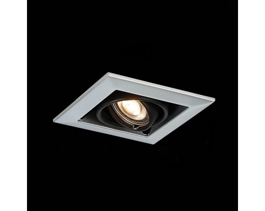 ST250.148.01 Св-к встр. Черный GU10 1*50W  L126xW126xH70 220V Без ламп