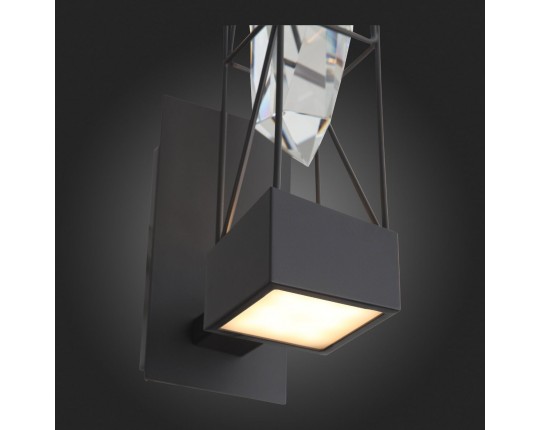 SL815.301.01 Бра ST-Luce Серый графит/Серый графит, Прозрачный LED 1*6W 4000K