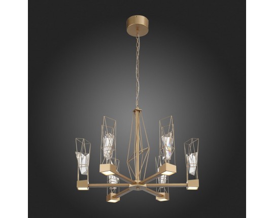 SL815.203.06 Люстра подвесная ST-Luce Матовое золото/Матовое золото, Прозрачный LED 6*8W 4000K