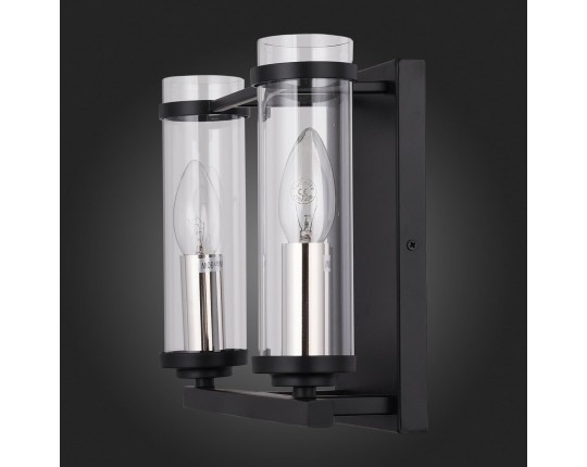 SL334.401.02 Бра ST-Luce Черный, Никель/Прозрачный E14 2*60W