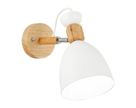 SLE103801-01 Светильник настенный Светлое дерево, Белый/Белый E27 1*60W