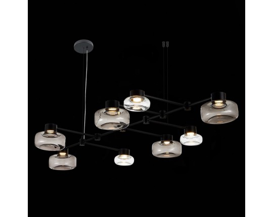 SL6005.403.08 Светильник подвесной ST-Luce Черный/Дымчатый, Прозрачный LED 8*3W 3000K