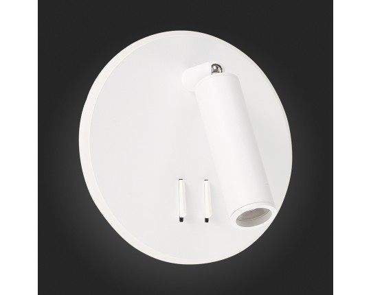 SL1586.513.01 Светильник настенный Белый LED 1*8W 3000K 624Lm Ra>80 24° IP20 L-xW155xH155 170-240V