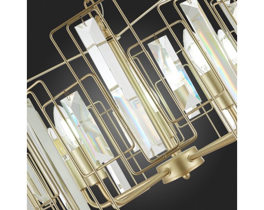 SLE103403-05 Светильник подвесной Шампань/Прозрачный E14 5*40W