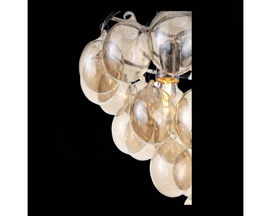 SL432.203.05 Светильник подвесной ST-Luce Хром/Коньячный E27 5*60W