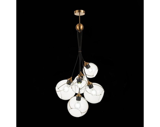 SLE103103-06 Светильник подвесной Золотистый/Прозрачный E27 6*60W