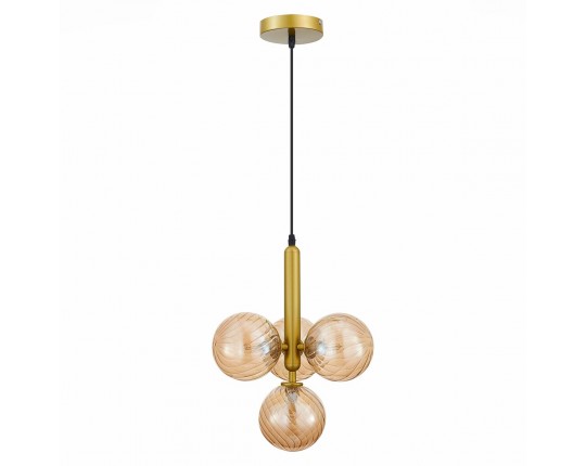 SLE220323-04 Светильник подвесной Золото/Янтарный G9 4*5W 4000K