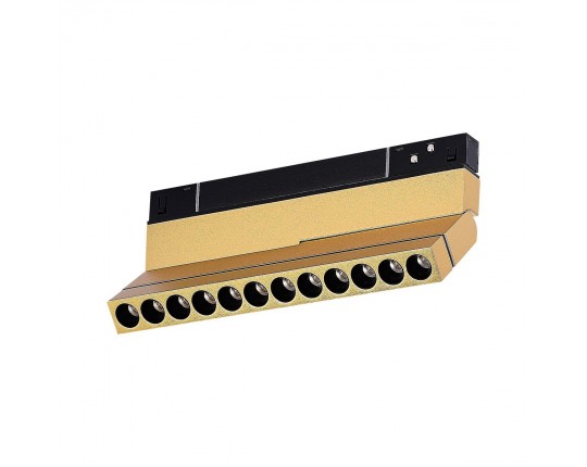 ST805.236.12 Магнитный трековый светильник Золотистый LED 1*12W 3000K 450Lm Ra>90 36° IP20 L220xW22x