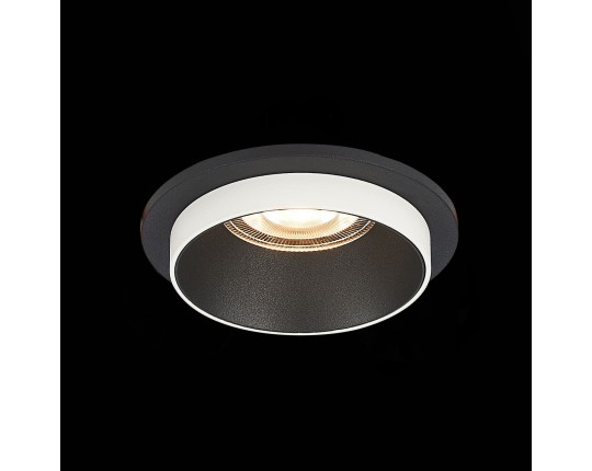 ST206.408.01 Св-к встр. Черный GU10 1*50W  D92xH38 220V Без ламп