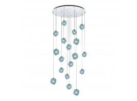 SL1175.113.18 Светильник подвесной ST-Luce Хром/Светло-голубой E14 18*40W