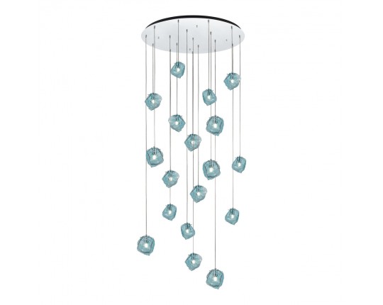 SL1175.113.18 Светильник подвесной ST-Luce Хром/Светло-голубой E14 18*40W