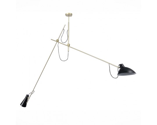 SL1803.203.02 Светильник подвесной ST-Luce Черный+Золото/Черный E27 2*60W