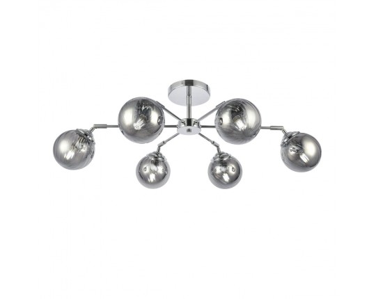 SLE102202-06 Светильник потолочный Хром/Дымчатый E14 6*40W