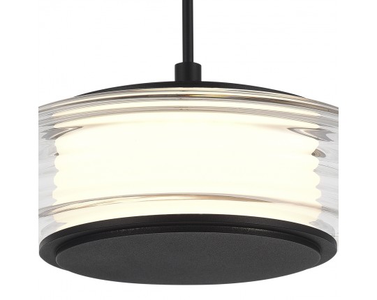 SL6239.403.01 Светильник подвесной ST-Luce черный/прозрачный LED 1*7W 3000K