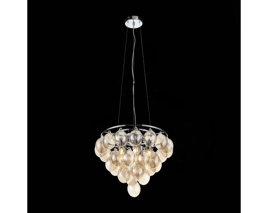 SL432.203.05 Светильник подвесной ST-Luce Хром/Коньячный E27 5*60W