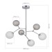 SLE1107-103-06 Светильник подвесной Хром/Белый, Серый G9 LED 6*5W 4000K