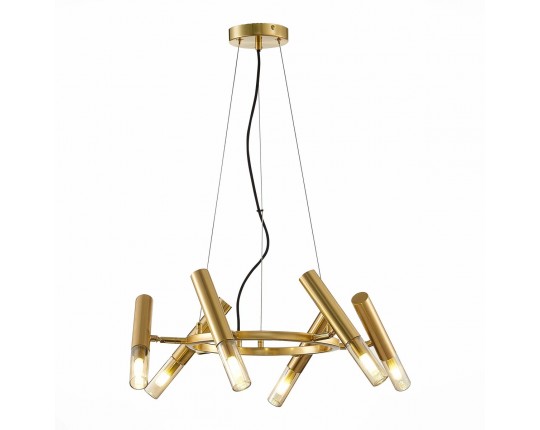 SL1236.203.06 Люстра подвесная ST-Luce Золотистый/Коньячный, Золотистый G9 LED 6*5W