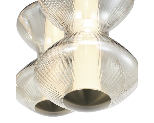 SL6136.233.01 Светильник подвесной ST-Luce золото/коньячный LED 1*28W 3000K