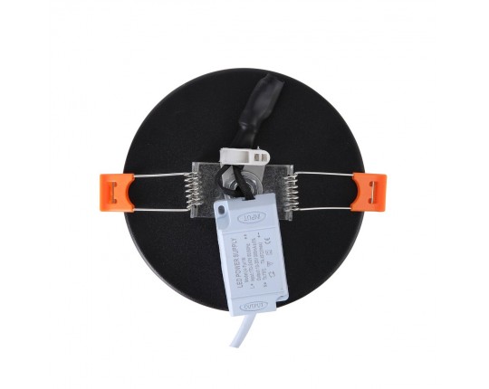 ST104.402.06 Светильник встраиваемый Черный LED 1*6W 3000K 468Lm Ra>80 120° IP20 D110xH20 170-240V