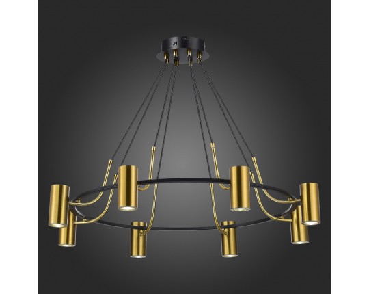 SL1215.403.08 Светильник подвесной ST-Luce Черный, Латунь/Латунь GU10 8*5W 4000K