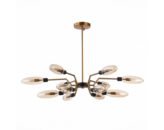 SL1174.303.12 Люстра потолочная ST-Luce Латунь/Коньячный G9 12*5W