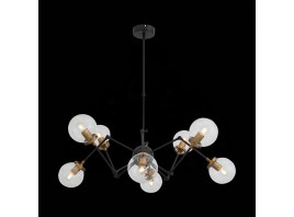 SL234.402.08 Люстра потолочная ST-Luce Черный, Золото/Прозрачный E27 8*40W (из 2-х коробок)