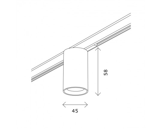 ST671.346.09 Магнитный трековый светильник Латунь LED 1*9W 4000K 500Lm Ra>90 36° IP20 D45xH63 24V