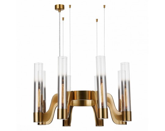 SL1235.303.08 Люстра подвесная ST-Luce Латунь/Хром, Прозрачный E14 8*40W