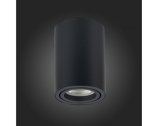 ST108.407.01 Светильник потолочный Черный GU10 1*50W  IP20 D70xH100 220V Без ламп