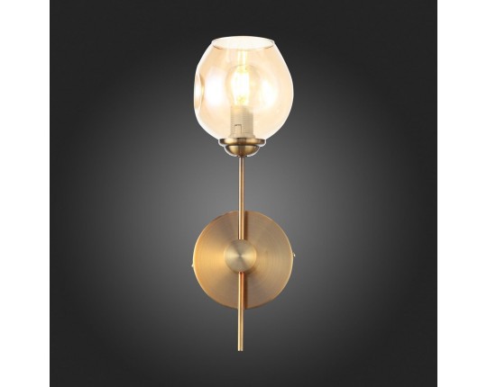 SL1500.201.01 Светильник настенный ST-Luce Золотистый/Янтарный E14 1*40W