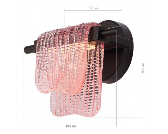 SL6021.401.06 Светильник настенный ST-Luce черный/розовый LED 1*6W 3000K