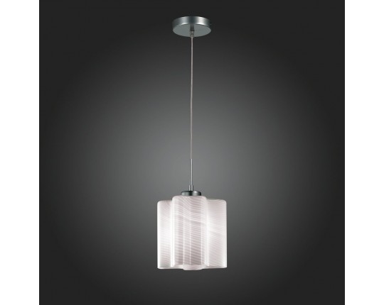 SL117.503.01 Светильник подвесной ST-Luce Серебристый/Белый с полосками E27 1*60W