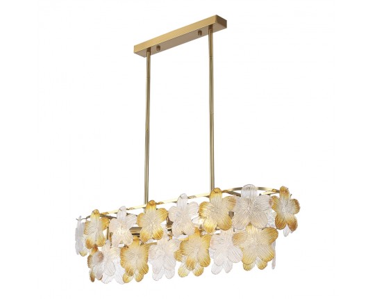 SL6240.203.08 Светильник подвесной ST-Luce золотистый/Прозрачный, янтарный E14 8*60W