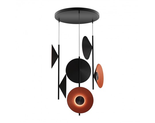 SL3003.403.09 Светильник подвесной ST-Luce Черный/Оранжевый, Черный LED 9*2W 3000K