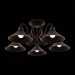 SLE120402-05 Светильник потолочный темно-коричневый/темно-коричневый E27 5*60W