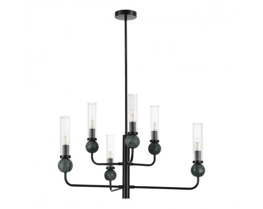 SL1244.403.06 Светильник подвесной ST-Luce черный/прозрачный E14 6*40W