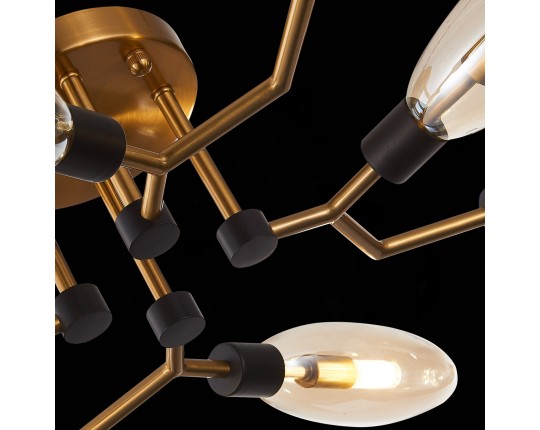 SL1174.302.08 Люстра потолочная ST-Luce Латунь/Коньячный G9 8*5W