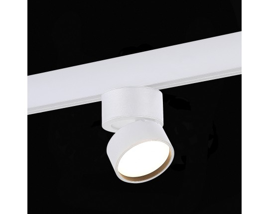 ST809.536.09 Магнитный трековый светильник Белый LED 1*9W 3000K 550Lm Ra>90 120° IP20 D85xH126 48V