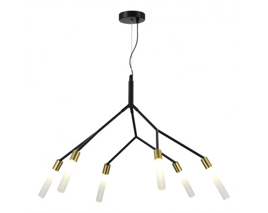 SLE1129-403-06 Светильник подвесной Черный, латунь/Белый G9 6*5W