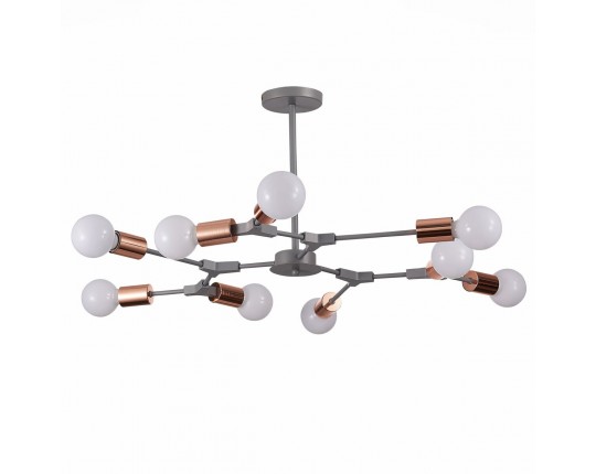 SLE106403-09 Светильник потолочный Серый, Розовое золото E27 9*60W