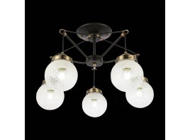 SLE110302-05 Светильник потолочный Черный, Бронза/Прозрачный, Белый E27 5*60W