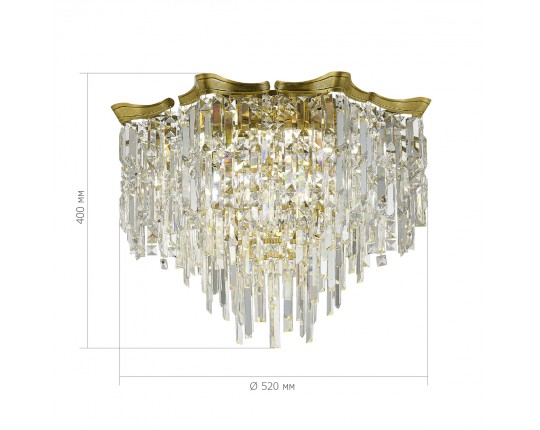 SL1659.302.07 Светильник потолочный ST-Luce Латунь/Прозрачный E14 7*60W