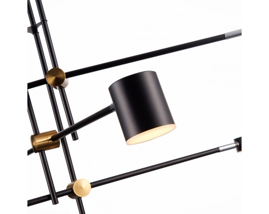 SL1604.432.06 Светильник потолочный ST-Luce Черный, Латунь/Черный LED 6*5W 3000K