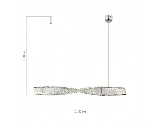 SL6205.123.01 Светильник подвесной ST-Luce Хром/Прозрачный LED 1*25W 4000K