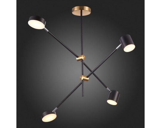 SL1604.432.04 Светильник потолочный ST-Luce Черный, Латунь/Черный LED 4*5W 3000K