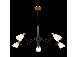 SLE205403-05 Светильник подвесной Черный, Латунь/Белый E14 5*60W