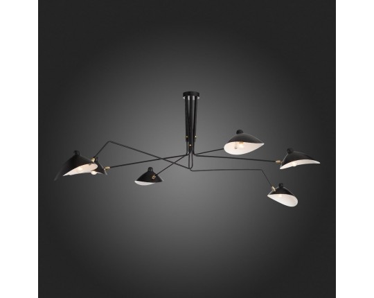 SL305.402.06 Люстра потолочная ST-Luce Черный/Черный, Белый E27 6*60W