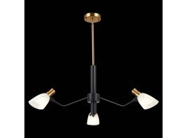 SLE205403-03 Светильник подвесной Черный, Латунь/Белый E14 3*60W