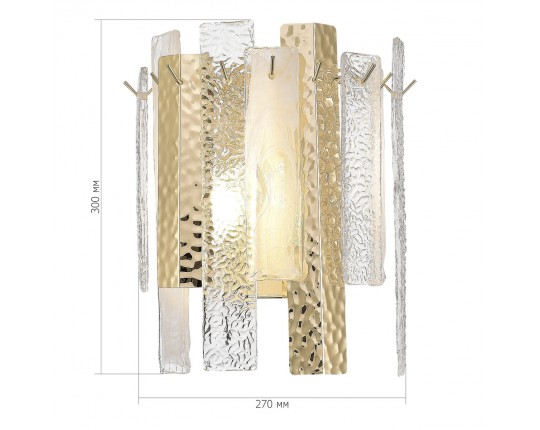 SL1636.201.02 Бра ST-Luce Золотистый/Белый, Золотистый E14 2*40W