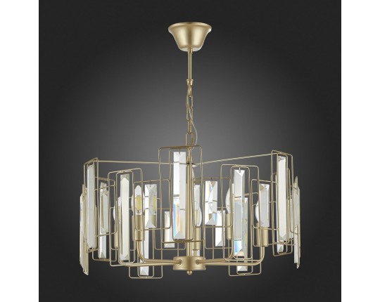 SLE103403-05 Светильник подвесной Шампань/Прозрачный E14 5*40W